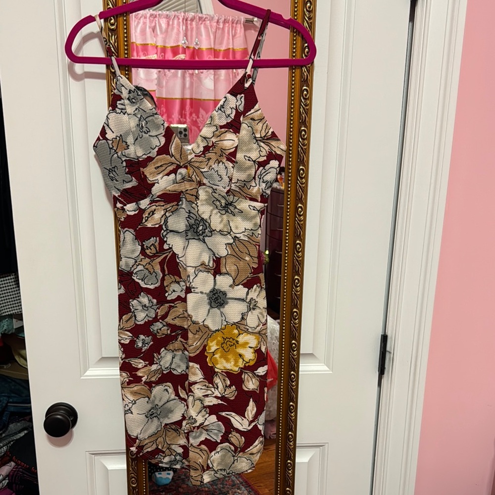 Floral Spaghetti Strap Dress